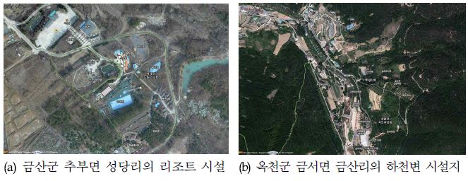 Aerial scenes of building the resort in the forest area(DAUM)