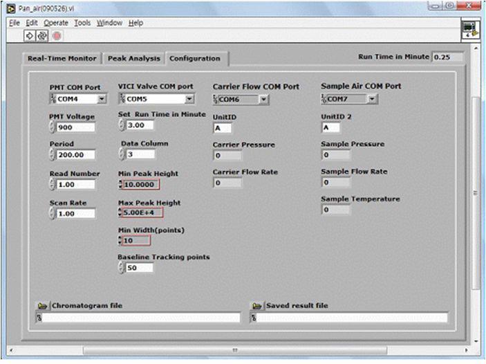 Labview setting 화면