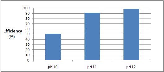 pH변화에 따른 황화수소 제거율