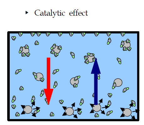 나노유체에서의 Catalytic effect 개략도