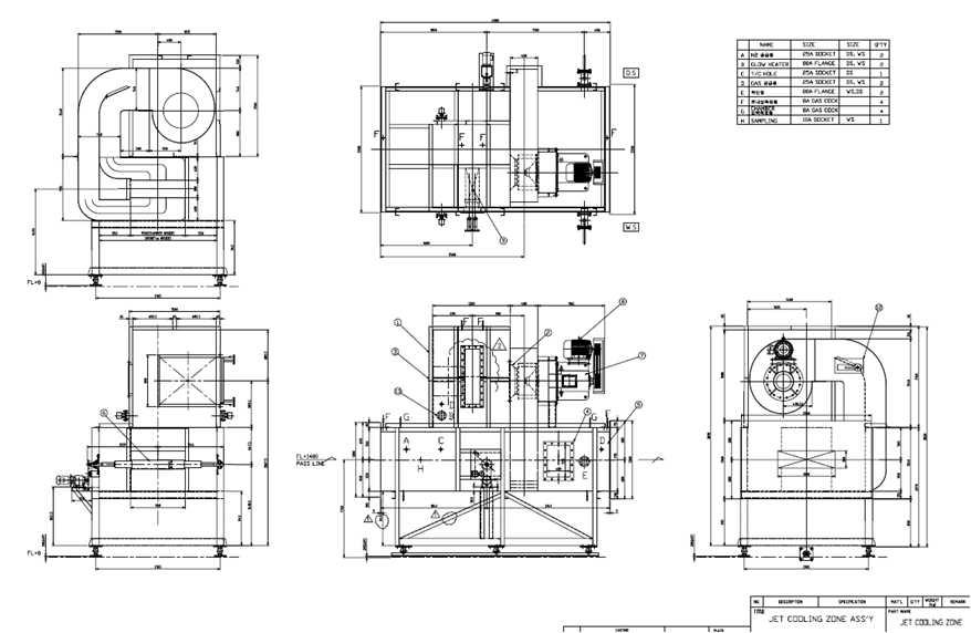 Jet cooling zone 단면도