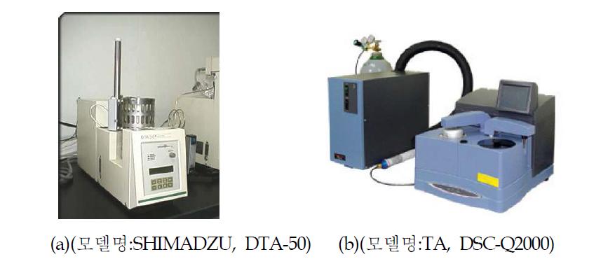 본 연구에서 사용된 DTA (a)와 DSC (b)