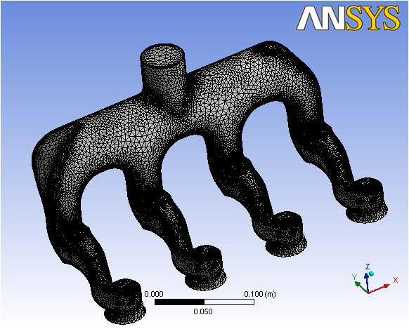 흡기매니폴드 및 흡기포트 CFD 해석 격자