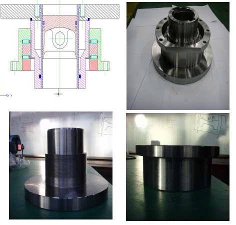 실린더 블록 부 상세설계 및 실물사진