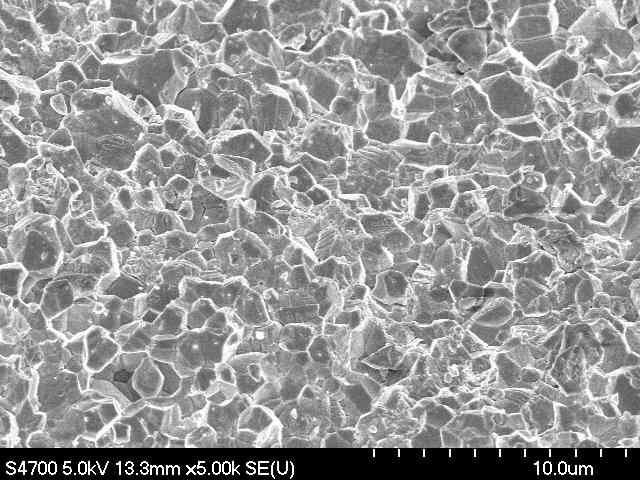 SEM image of Fe₂O₃/ZrO2 as prepared