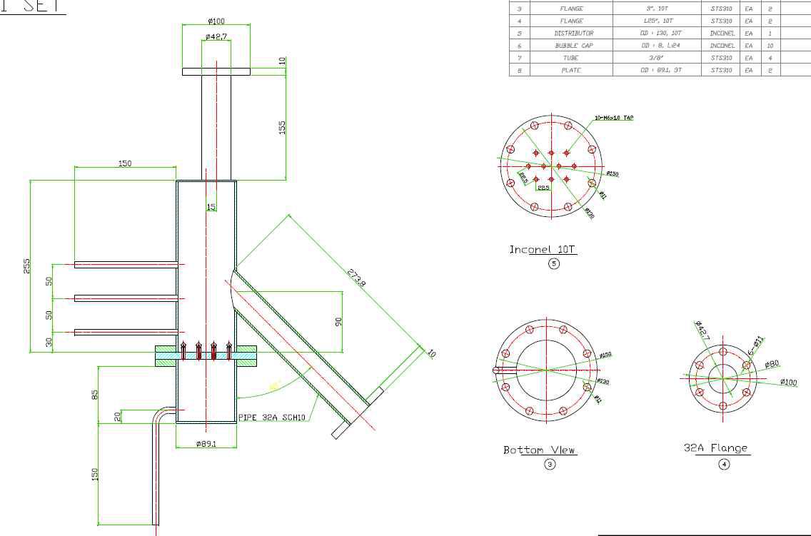 CAD drawing of air reactor.