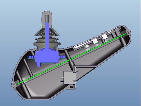 조이스틱 모듈 내부 배치 단면