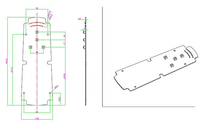 3D모델링으로부터 PCB 크기 변환