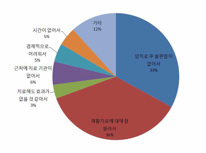 암재활서비스 경험이 없는 이유는 무엇입니까?