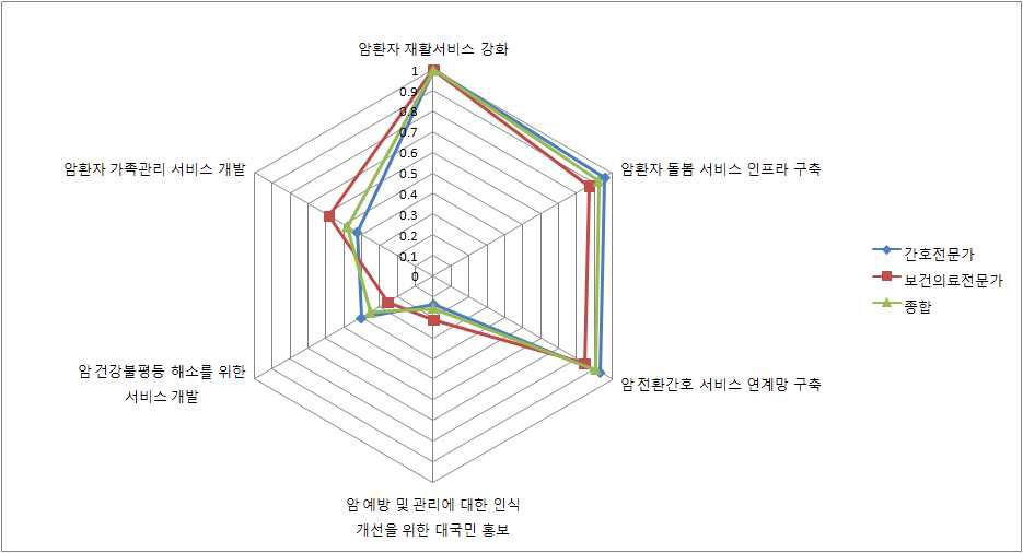 대상자 중심성 측면에서의 암 간호서비스 R&D 우선순위 과제