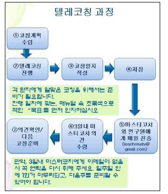 그림 62. 텔레코칭 과정