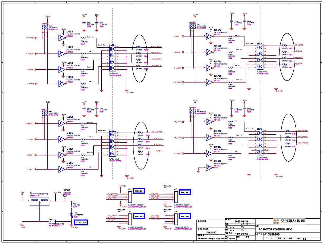 AC Motor Control GPIO 회로 설계도