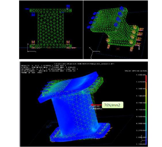 Leg Press용 센서부 응력해석