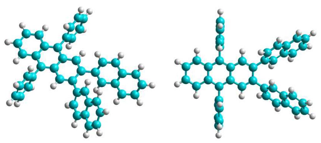 3D structurere of 2,3-Di(naphthalen-2-yl)-9,10-diphenylanthracene (NADP)