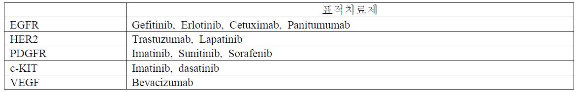 간암의 표적 치료제