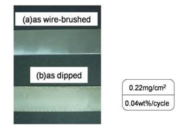 Appearance of specimen surface.