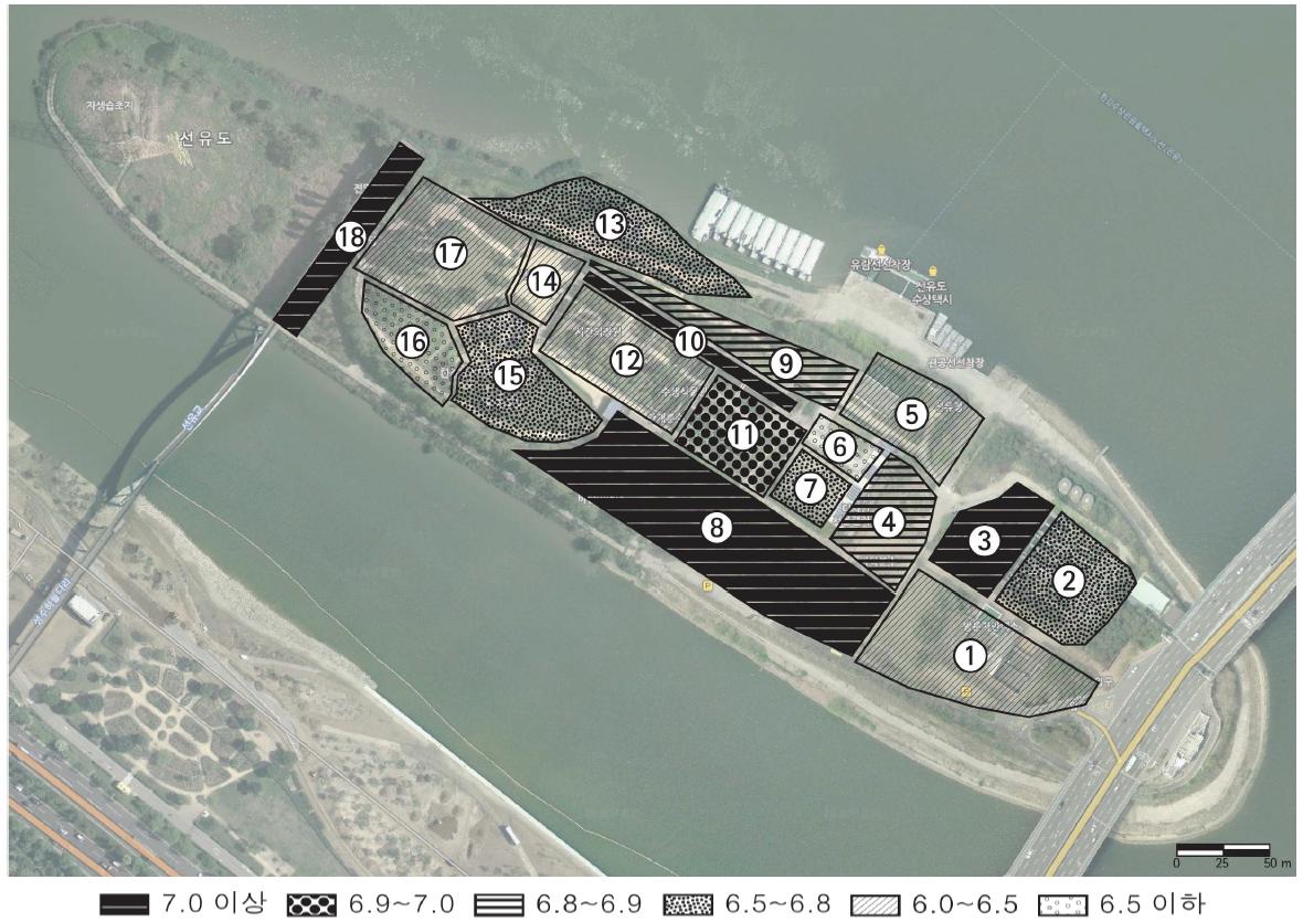선유도공원 장소정체성 분포