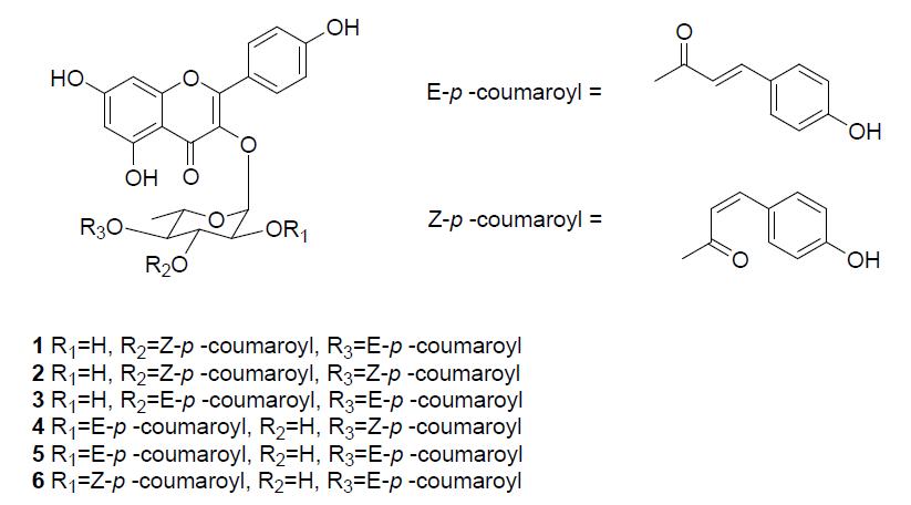 Isolated compounds 1-6.