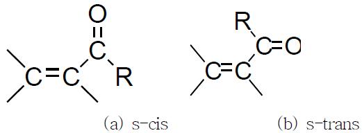 Conjugation effect에 의한 입체 배열 이성질체