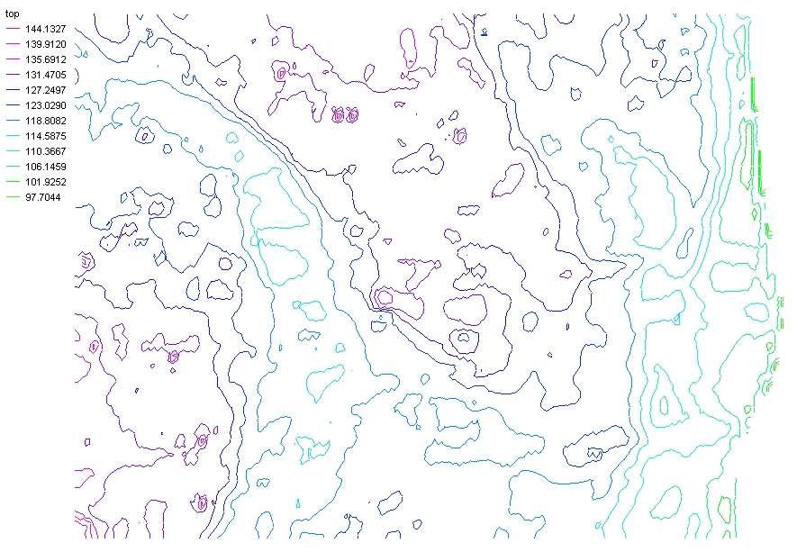 618-11 Burial ground contour line.