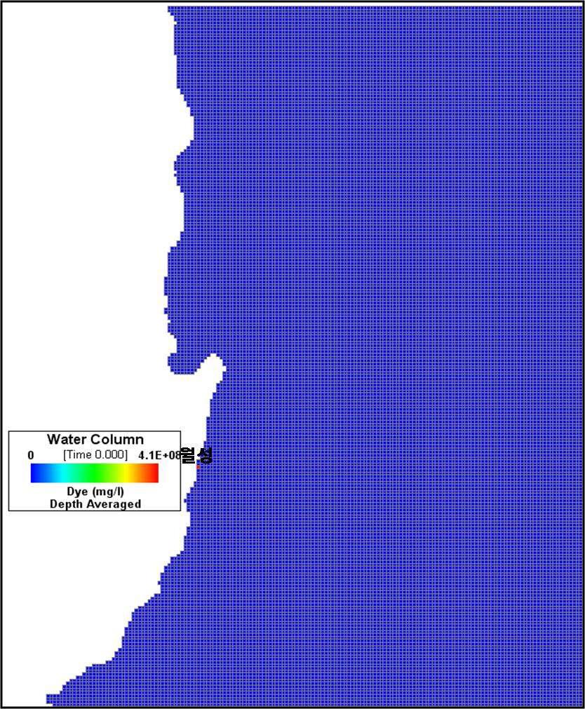 초기 유출물 확산도