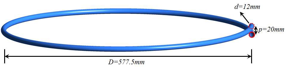 3-69: CFD 해석에 사용된 헬리컬코일 배관 형상