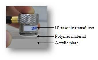 Ultrasonic experiment for polymer material