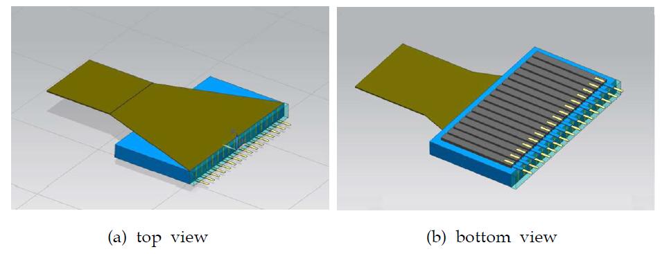 Concept views of connecting the flexible PCB to electrodes