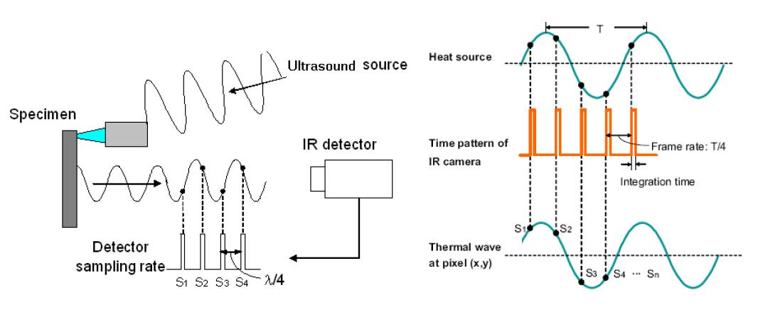 Signal processing of lock-In infrared thermography