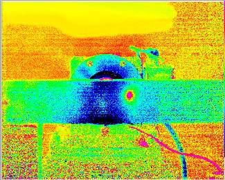 Infrared lock in thermography of the defective pipe weld 2 inch