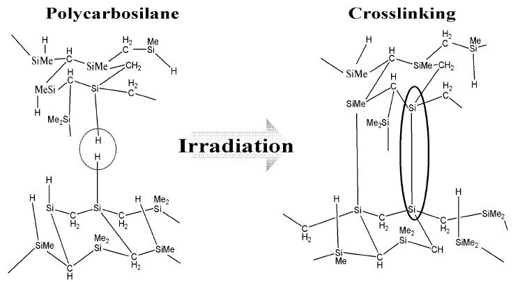 그림 1-2. Curing mechanism of Polycarbosilane.