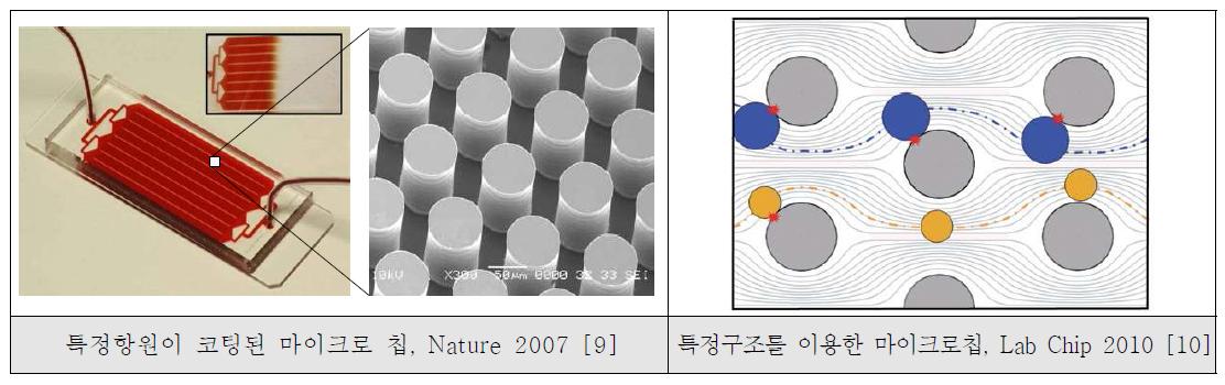 혈중종양세포분리를 위한 바이오칩개발의 최근 주요연구 결과