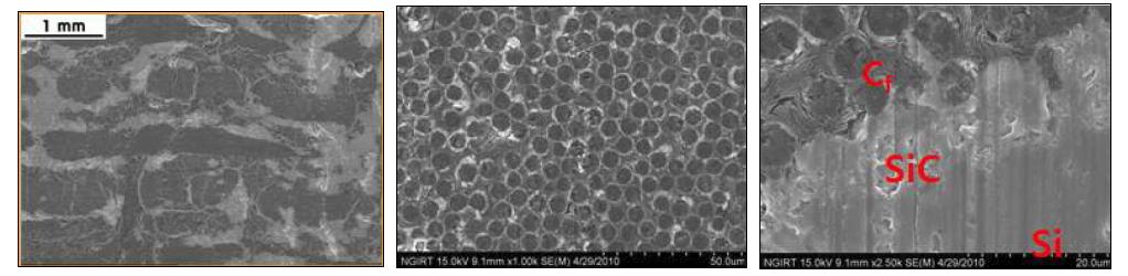 MSQ을 이용한 탄소섬유 코팅된 Cf/SiC 복합재 미세구조