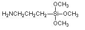 N-silane(3-aminopropyl trimethoxysilane) 분자구조