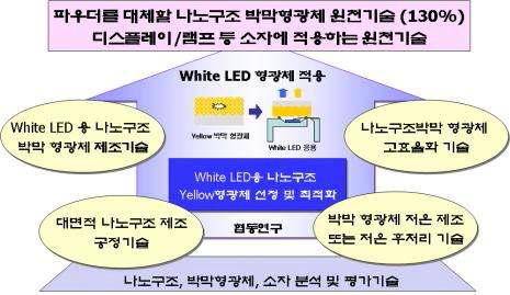 차세대 나노구조 박막 형광체 개발을 위한 추진 체계도