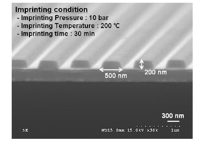 임프린트 공정을 이용하여 제작한 C-SOH 패턴