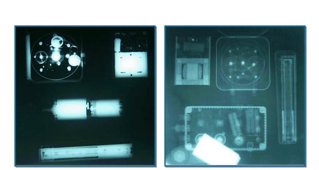 X-ray radiography(left), Neutron radiography(right)