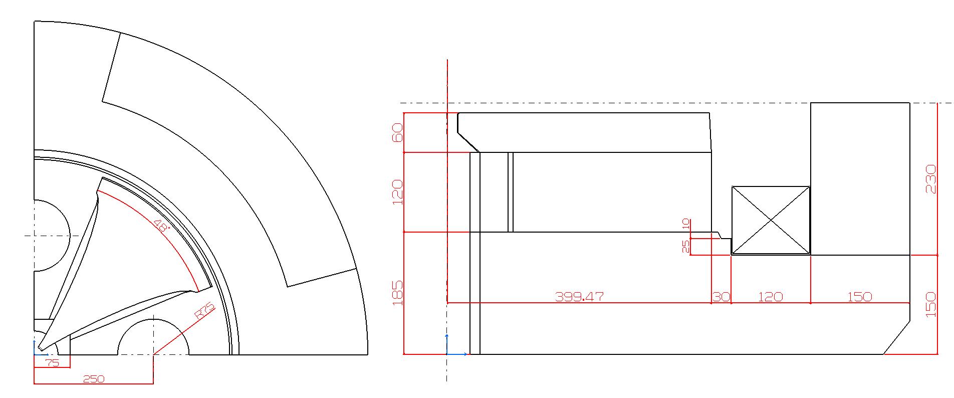 Drawing of designed magnet