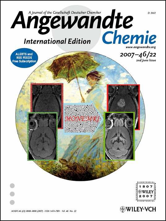 Angewandte Chemie International Edition (2007, 46, 5397)에 Cover article로 게재.