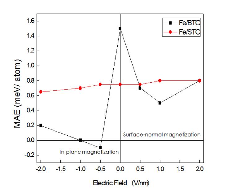 Electric Field에 따른 MAE 값의 변화