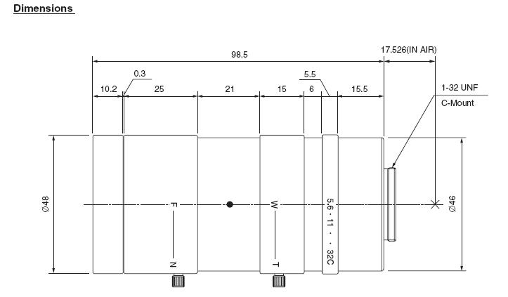 Lens (MHL-10X) dimension