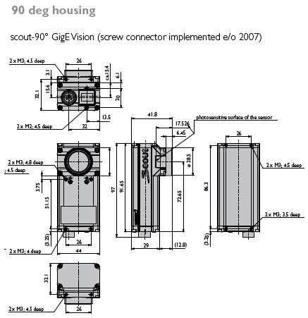 BASLER사의 Digital CCD Camera 도면