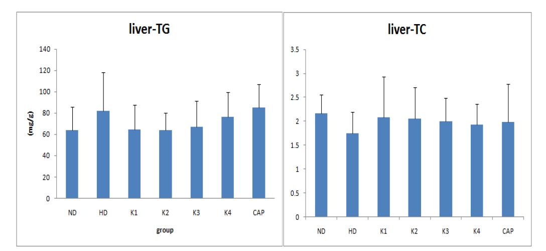 Lipid concentration in Liver