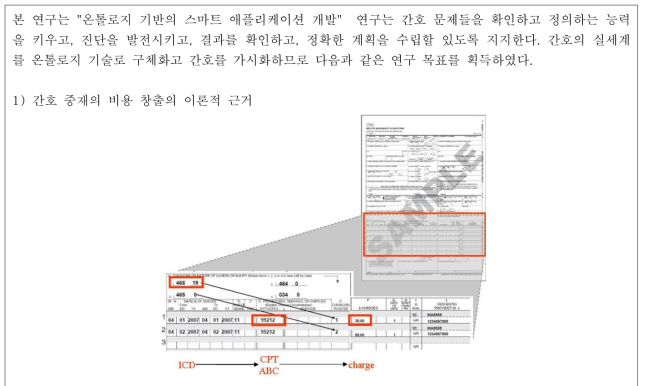 간호중재에 대한 간호 수가 사례