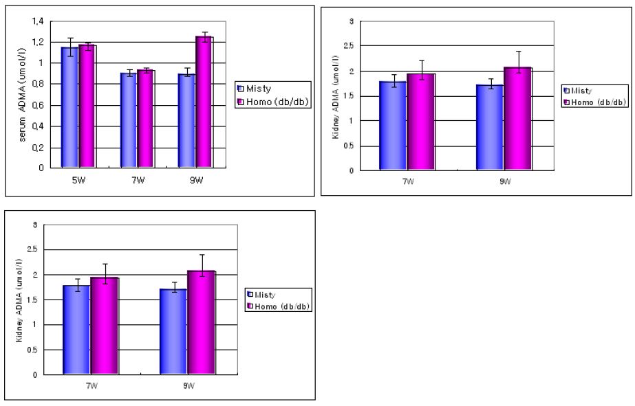 Fig. 43. Effect of DM on Serum ADMA levels in mice