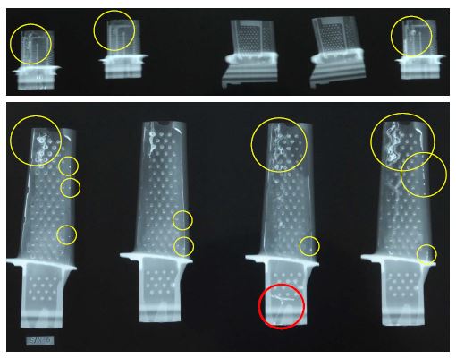 Fig. 3.2-29. NR images after processing by steps of 1) Gd tagging, 2) rinsing Gd solution on surface, and 3) drying