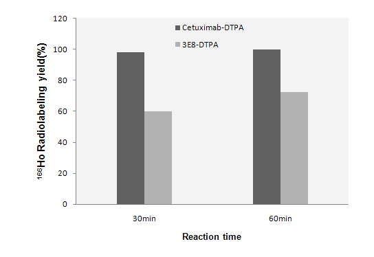 그림 72. 항 EGFR/TAG-72 항체-DTPA 면역접합체의 166Ho 표지