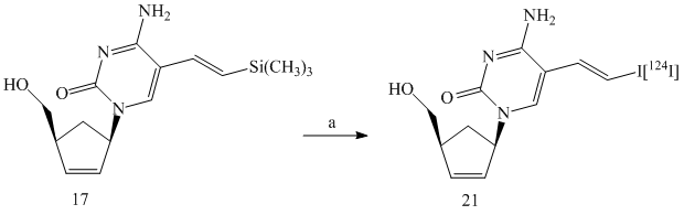 그림 10. Radioiodination for carbocyclic ddIVC