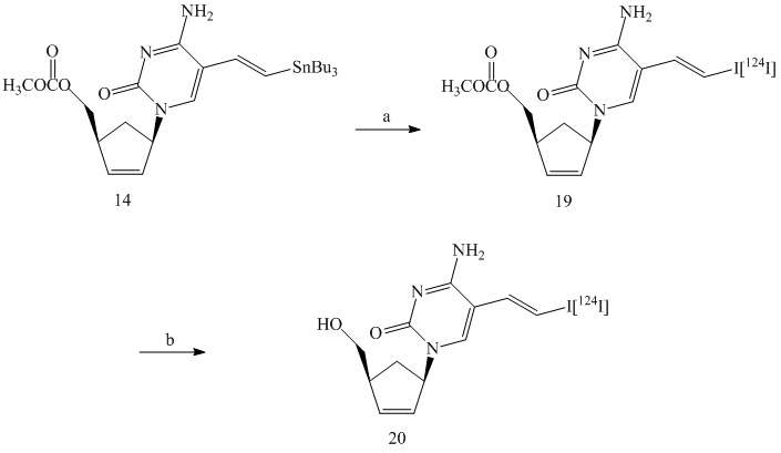 그림 9. Radioiodination for carbocyclic d4IC