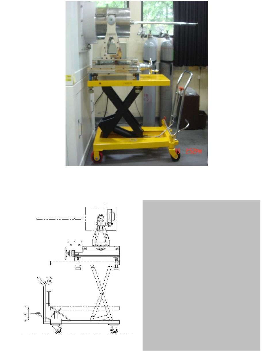 Radiation shielded specimen cask (above) and a document for a patent application (below).